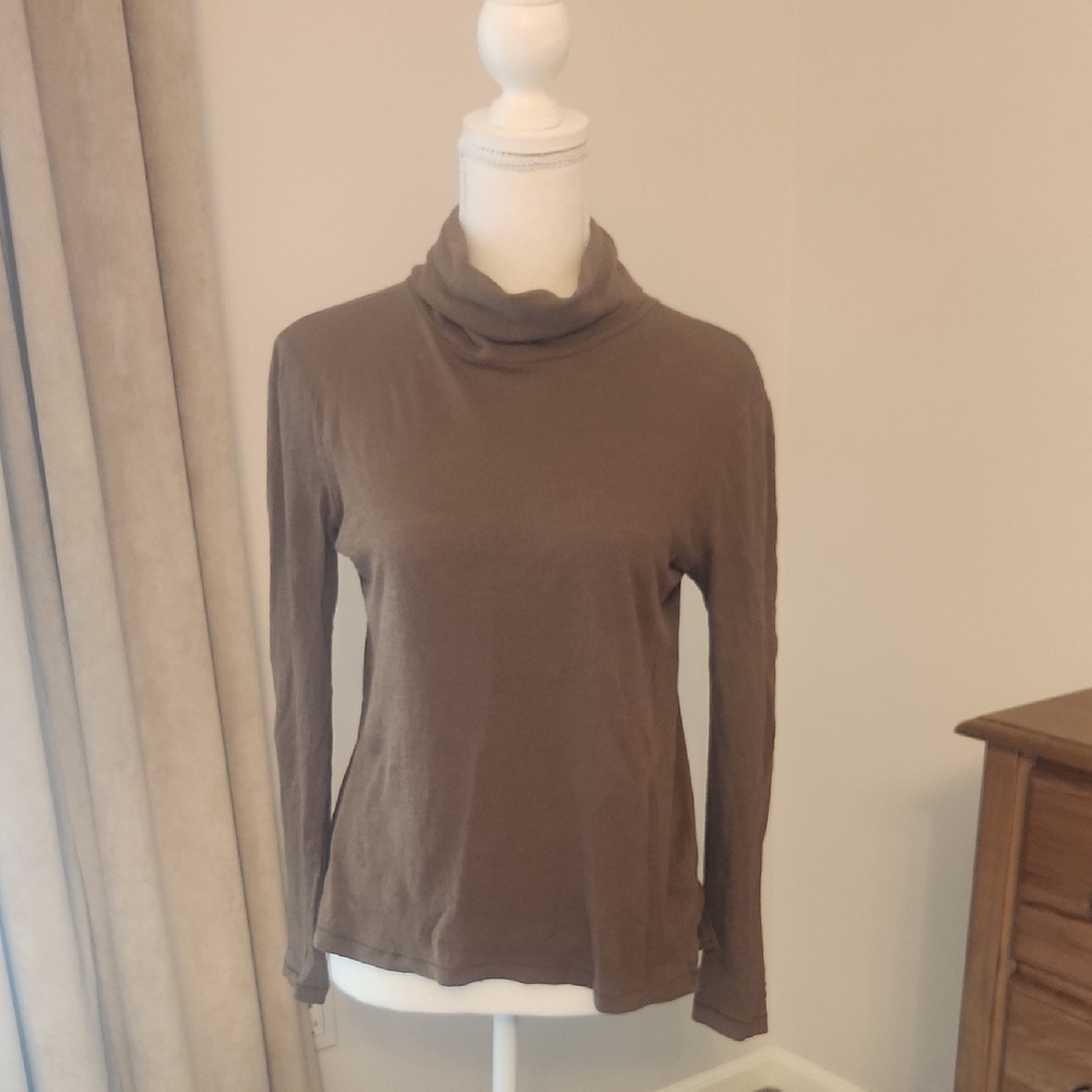 Madewell Cozy Crewneck Top in Warm Brown